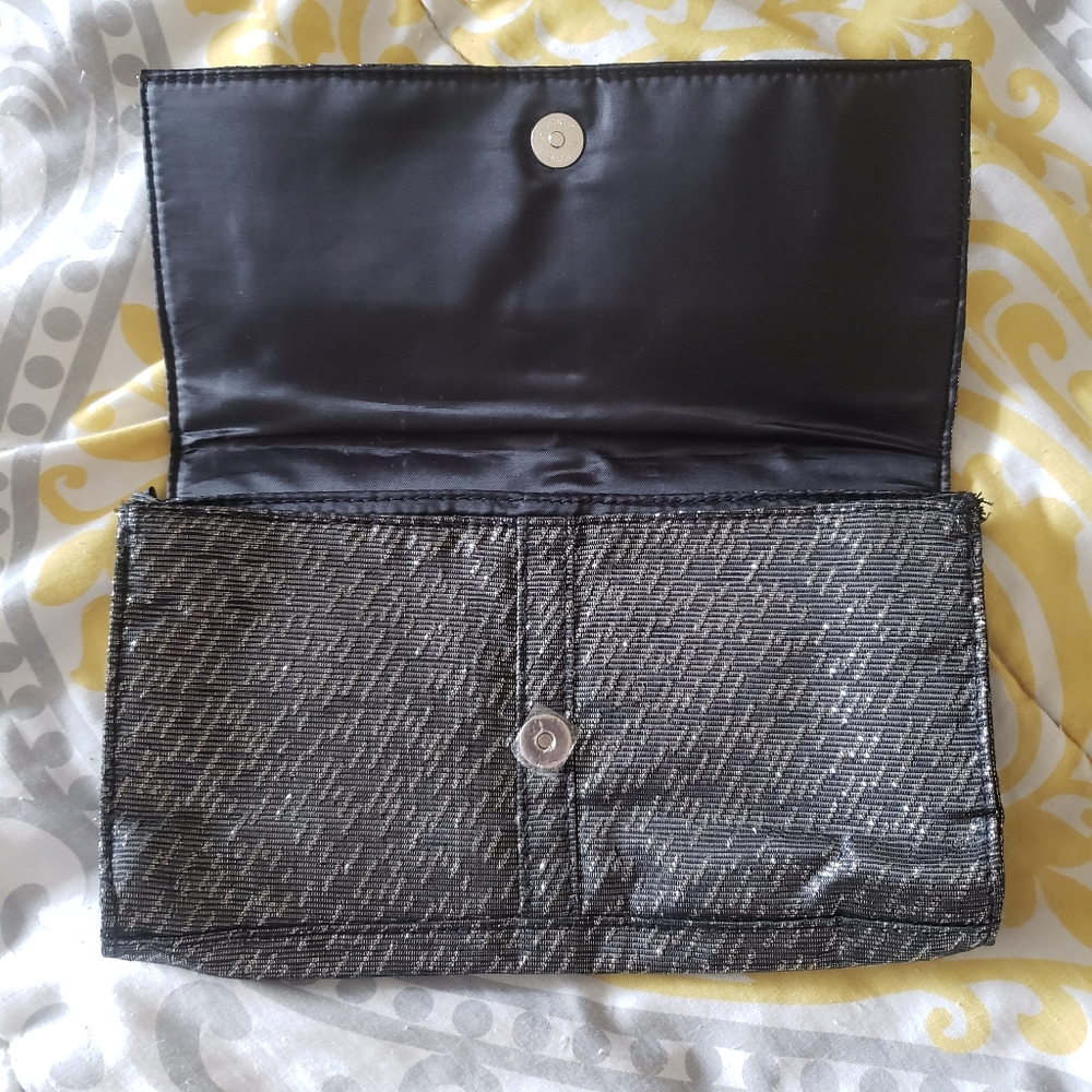 Grey Lancome clutch